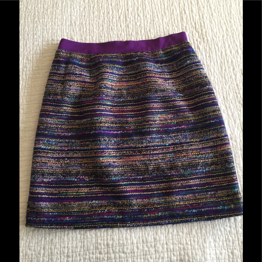 Kate Spade “Kylie” multicolor/metallic skirt - Picture 1 of 6
